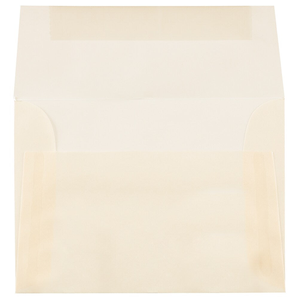 JAM Paper 4Bar A1 Translucent Vellum Invitation Envelopes, 3.625 x 5.125, Spring Ochre Ivory, 25/Pack (1591612)