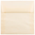 JAM Paper 5.5 x 5.5 Square Translucent Vellum Invitation Envelopes, Spring Ochre Ivory, 25/Pack (1591909)