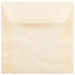 JAM Paper 6 x 6 Square Translucent Vellum Invitation Envelopes, Spring Ochre Ivory, 25/Pack (PACV510)