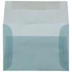 JAM Paper 4Bar A1 Translucent Vellum Invitation Envelopes, 3.625 x 5.125, Ocean Blue, 25/Pack (1591614)