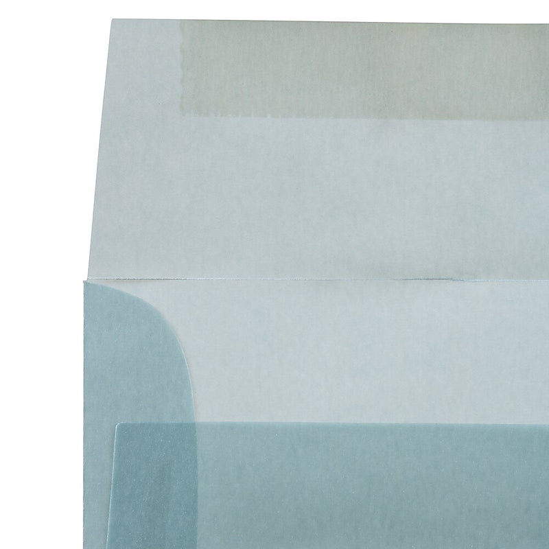 JAM Paper 4Bar A1 Translucent Vellum Invitation Envelopes, 3.625 x 5.125, Ocean Blue, 25/Pack (1591614)
