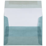 JAM Paper A2 Translucent Vellum Invitation Envelopes, 4.375 x 5.75, Ocean Blue, 25/Pack (PACV602)