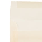 JAM Paper 4Bar A1 Translucent Vellum Invitation Envelopes, 3.625 x 5.125, Spring Ochre Ivory, 25/Pack (1591612)