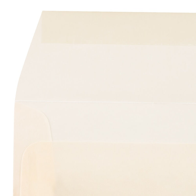 JAM Paper 5.5 x 5.5 Square Translucent Vellum Invitation Envelopes, Spring Ochre Ivory, 25/Pack (1591909)