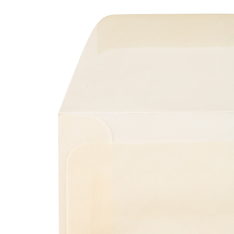JAM Paper 8.5 x 8.5 Square Translucent Vellum Invitation Envelopes, Spring Ochre Ivory, 25/Pack (PACV530)