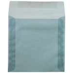 JAM Paper 8 x 8 Square Translucent Vellum Invitation Envelopes, Ocean Blue, 25/Pack (1592130B)