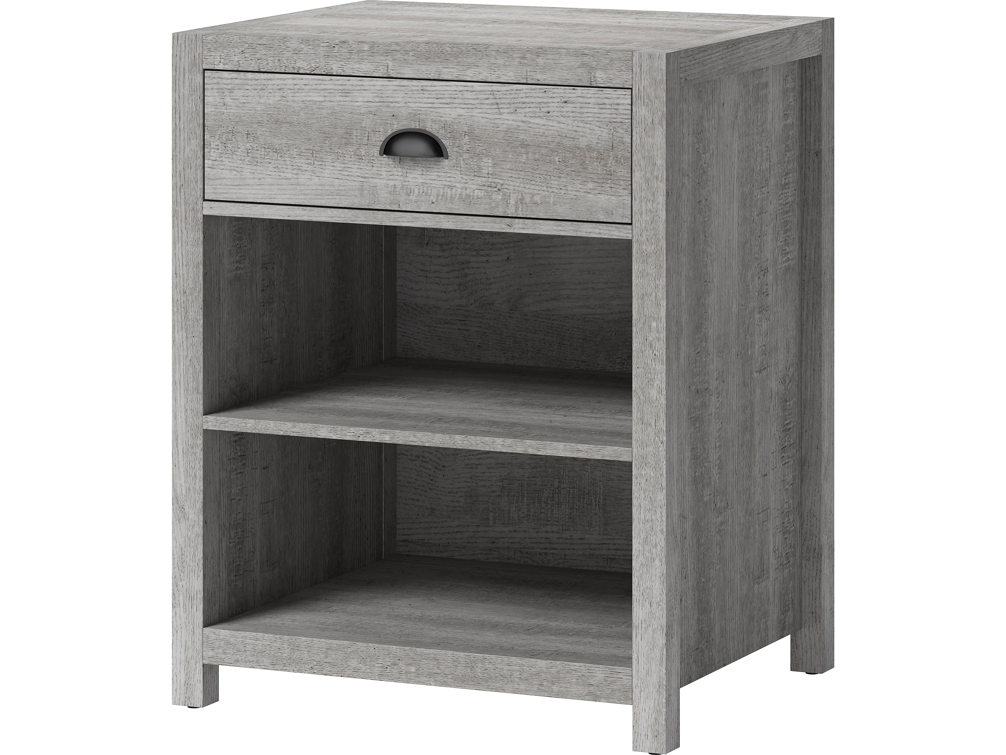 Whalen Fallbrook 2-Shelf Laminate Mobile Printer Stand, Smoked Ash (SPUS-FBPS-GM)