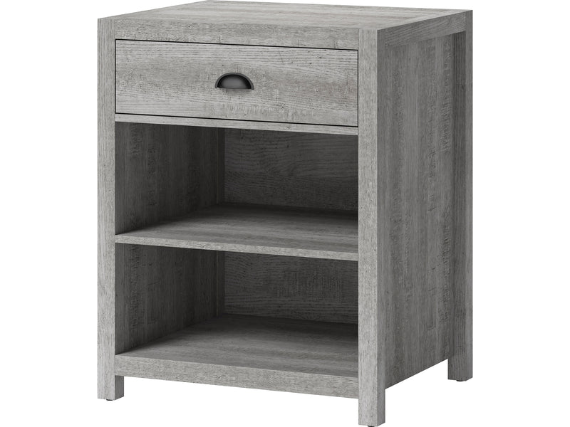 Whalen Fallbrook 2-Shelf Laminate Mobile Printer Stand, Smoked Ash (SPUS-FBPS-GM)