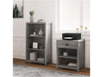 Whalen Fallbrook 2-Shelf Laminate Mobile Printer Stand, Smoked Ash (SPUS-FBPS-GM)