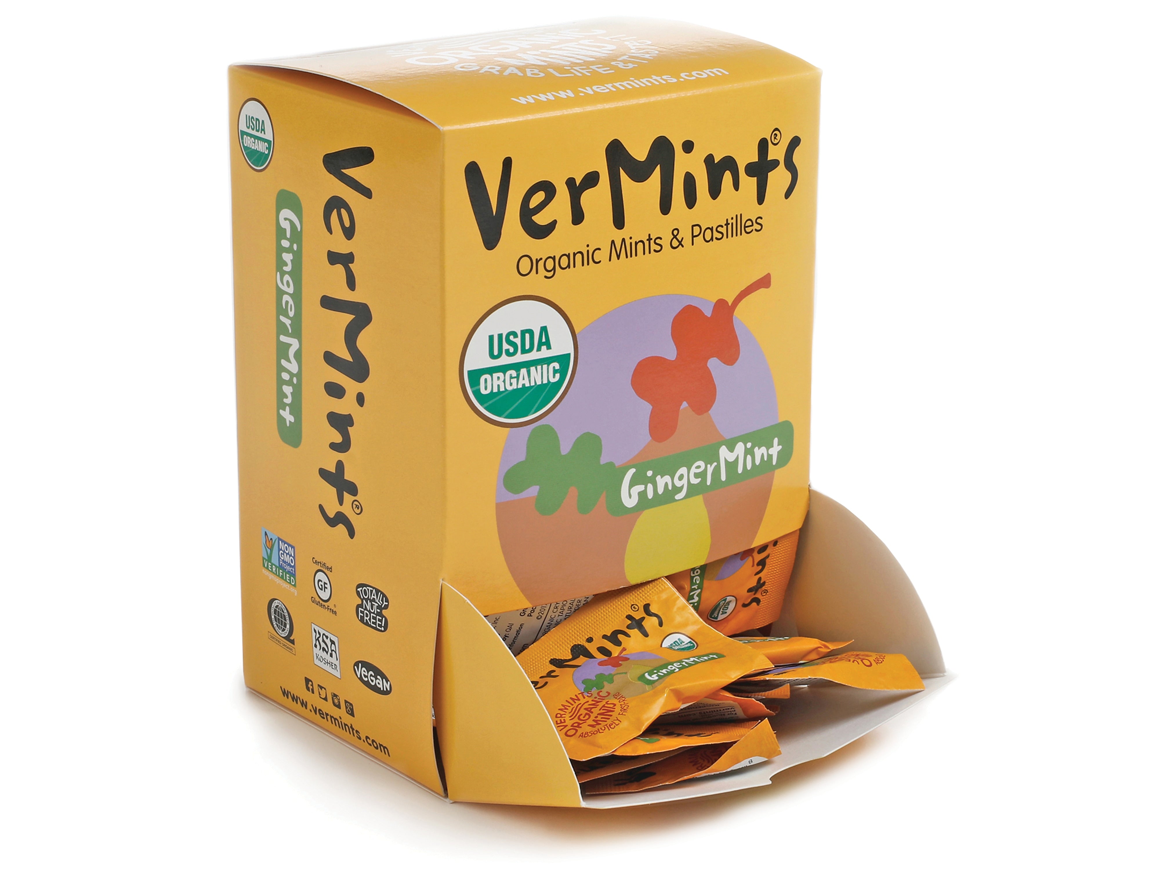 VerMints Gingermint Mints, 100 Pieces/Pack, 100/Box (VNT00994)