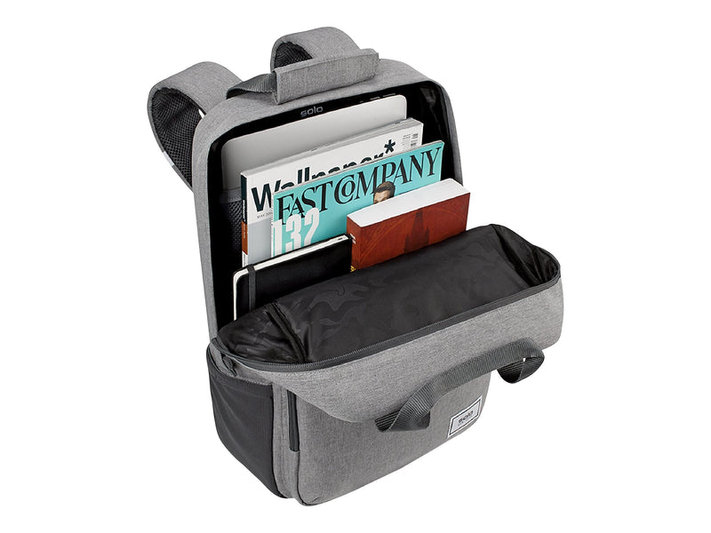Solo New York Claim 15.6" Laptop Backpack, Heathered Gray Polyester (UBN760-10)
