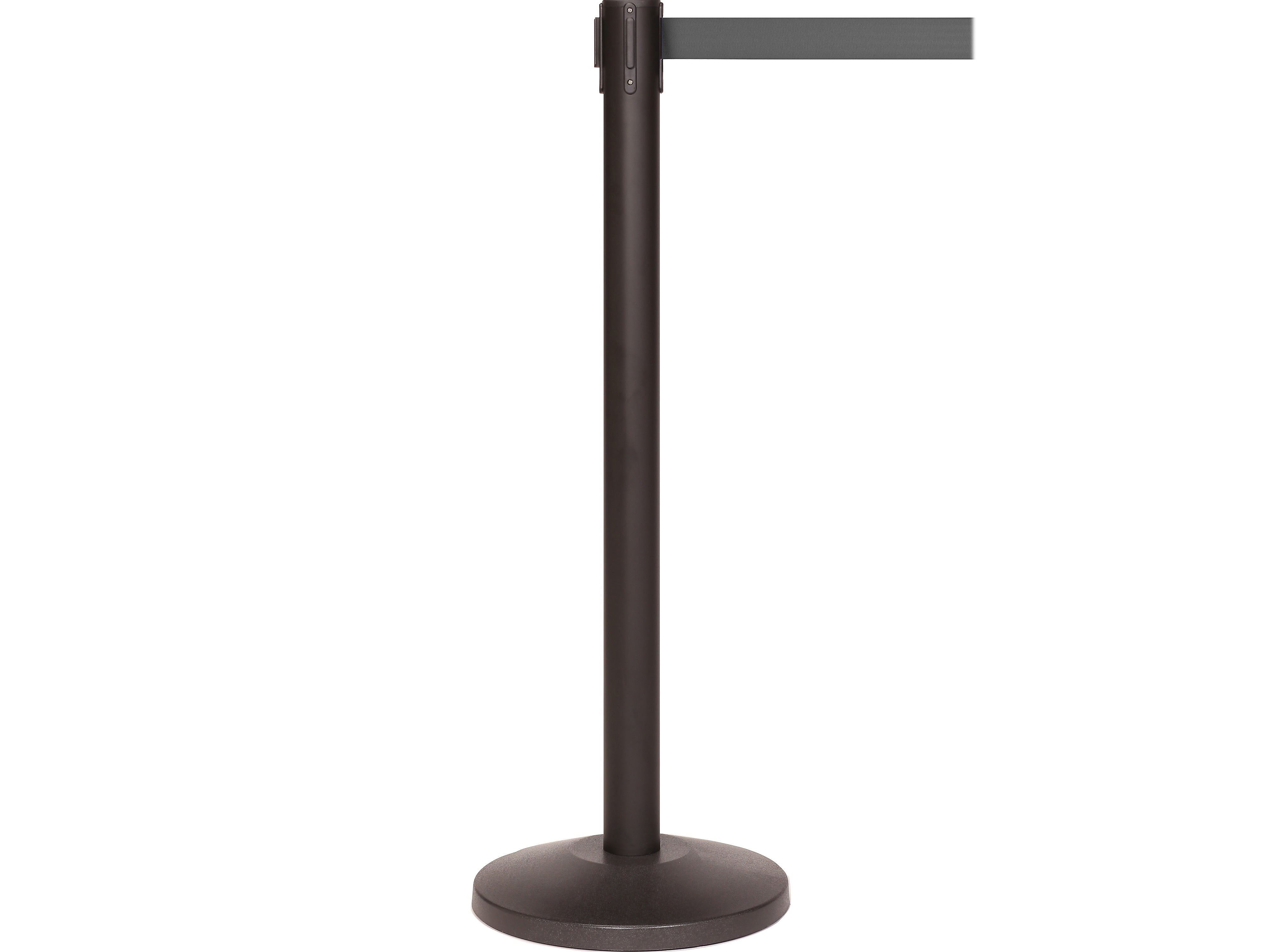 Queue Solutions QueueMaster 550 2" Nylon Crowd Control Belt Barrier, Black/Gray (QM550B-GY110)