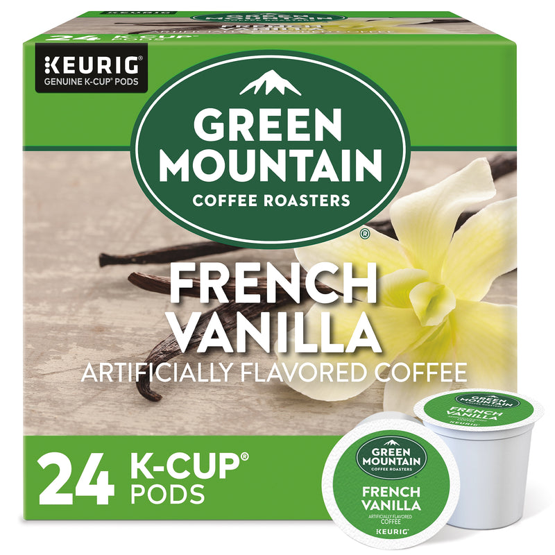 Green Mountain French Vanilla Coffee Keurig® K-Cup® Pods, Light Roast, 24/Box (5000330112)