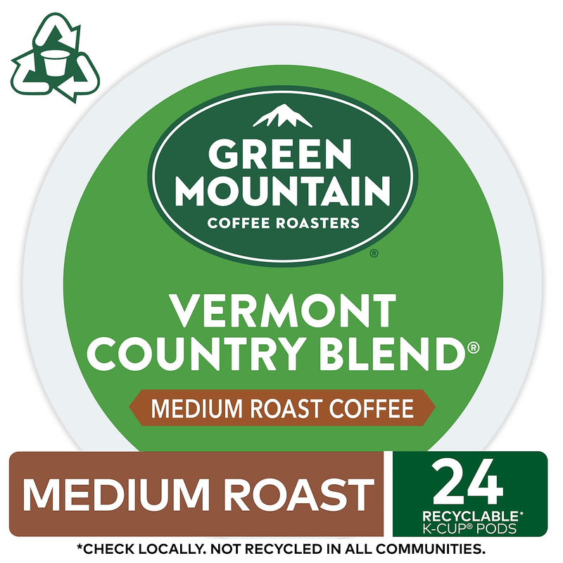 Green Mountain Vermont Country Blend Coffee Keurig® K-Cup® Pods, Medium Roast, 24/Box (6602)