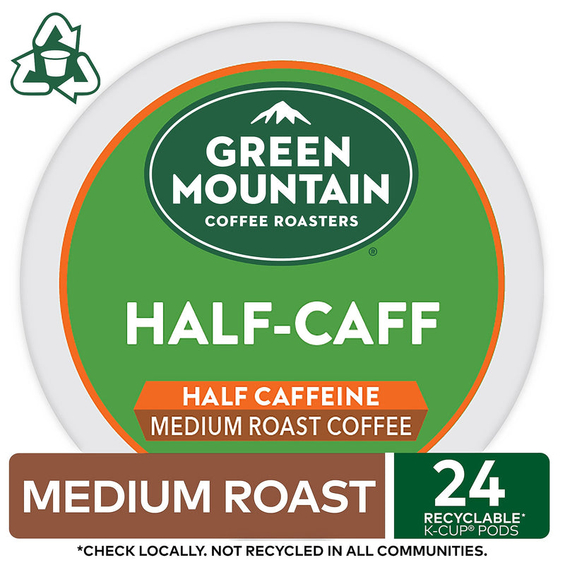 Green Mountain Half-Caff Coffee Keurig® K-Cup® Pods, Medium Roast, 24/Box (6999)