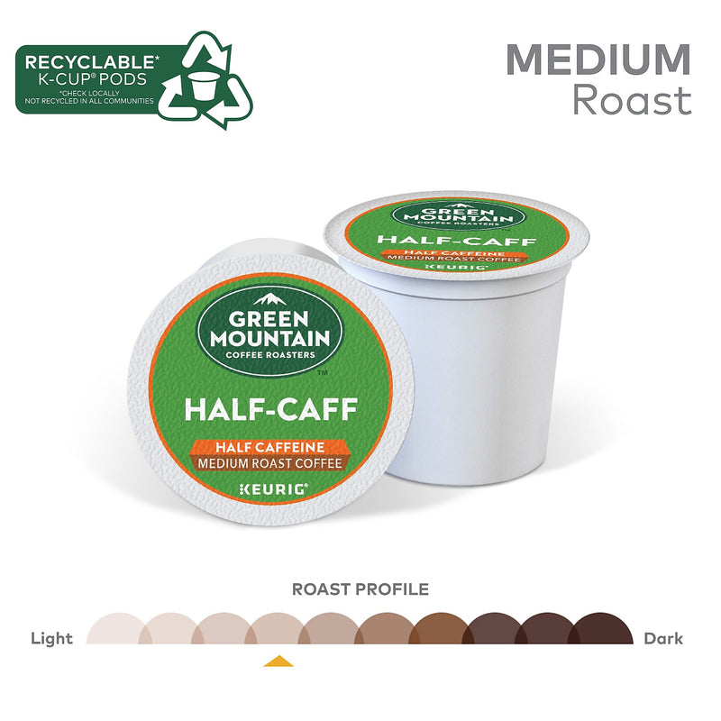 Green Mountain Half-Caff Coffee Keurig® K-Cup® Pods, Medium Roast, 24/Box (6999)