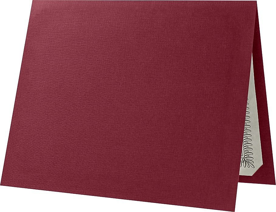 LUX Certificate Holders, 9 1/2" x 11", Burgundy Red Linen, 25/Pack (CHEL185DB10025)
