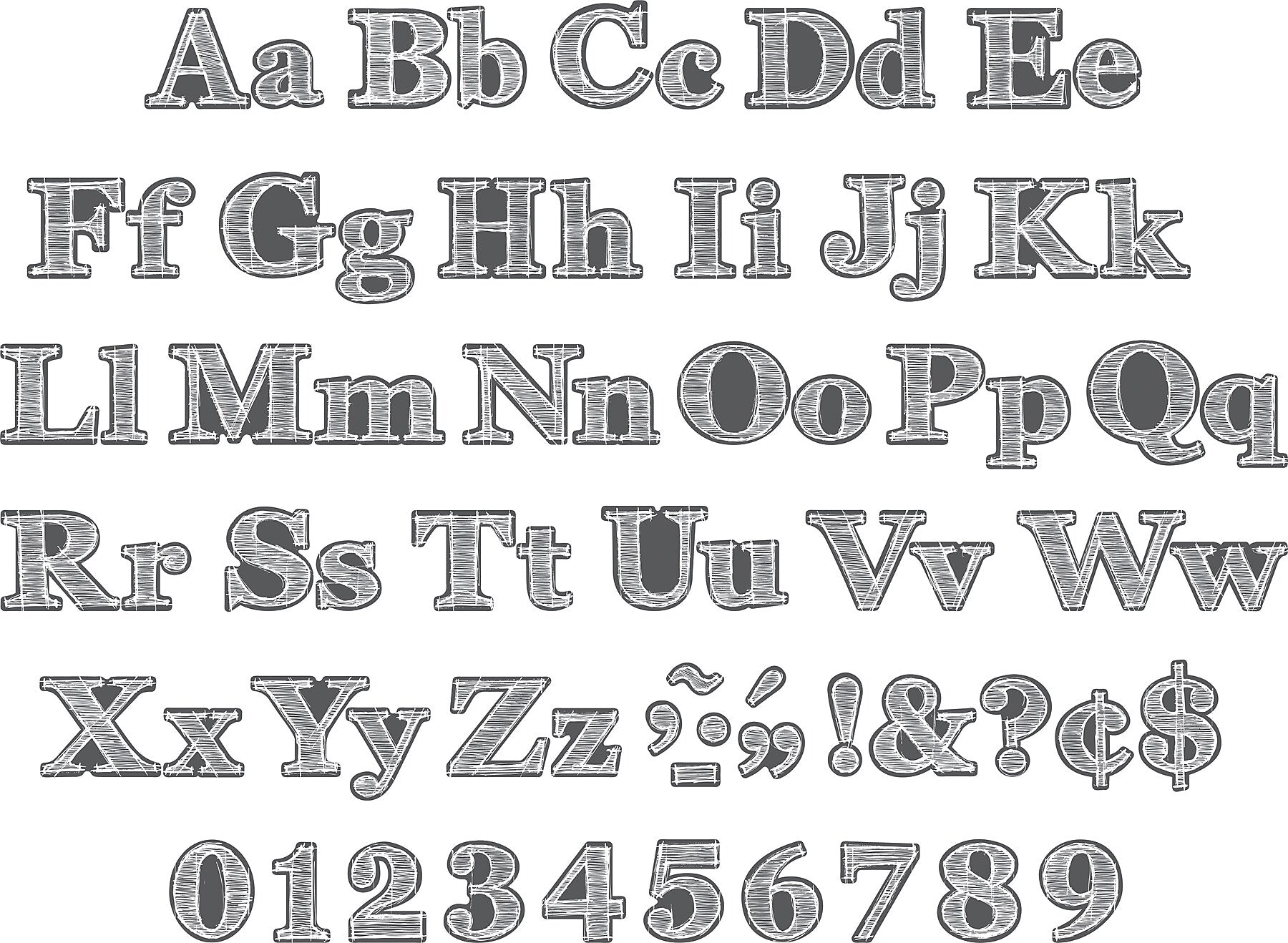 Barker Creek Chalkboard  4" Letters and Numbers, Multicolored, 468/Pack (BC3646)