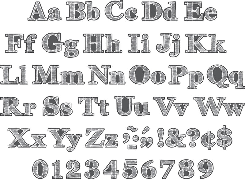 Barker Creek Chalkboard  4" Letters and Numbers, Multicolored, 468/Pack (BC3646)
