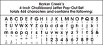 Barker Creek Chalkboard  4" Letters and Numbers, Multicolored, 468/Pack (BC3646)