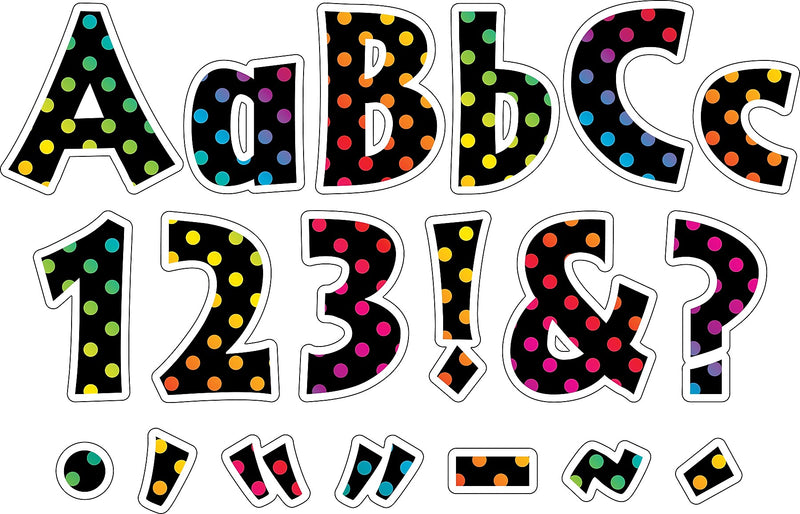 Barker Creek Over the Rainbow  4" Letters and Numbers, Multicolored, 510/Pack (BC3636)