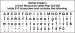 Barker Creek Moroccan  4" Letters and Numbers, Multicolored, 510/Pack (BC3645)