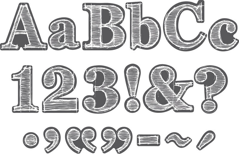 Barker Creek Chalkboard  4" Letters and Numbers, Multicolored, 234/Pack (LL1725)