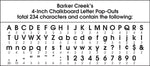 Barker Creek Chalkboard  4" Letters and Numbers, Multicolored, 234/Pack (LL1725)