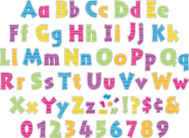 Barker Creek Kai Ola  4" Letters and Numbers, Multicolored, 255/Pack (BC1729)