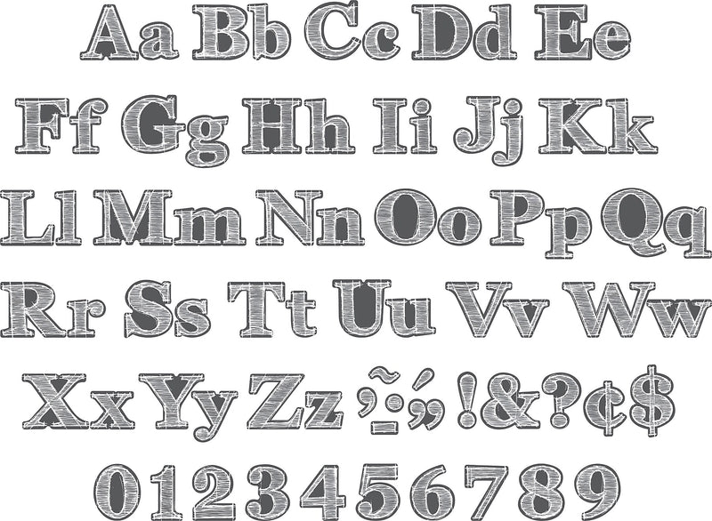 Barker Creek Chalkboard  4" Letters and Numbers, Multicolored, 234/Pack (LL1725)
