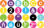 Barker Creek Happy  3.25" Letters and Numbers, Multicolored, 420/Pack (BC3644)