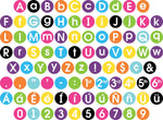 Barker Creek Happy  3.25" Letters and Numbers, Multicolored, 420/Pack (BC3644)