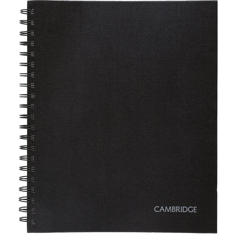 Cambridge 1-Subject Professional Notebook, 8.5" x 11", Wide Ruled, 96 Sheets, Black (06100)