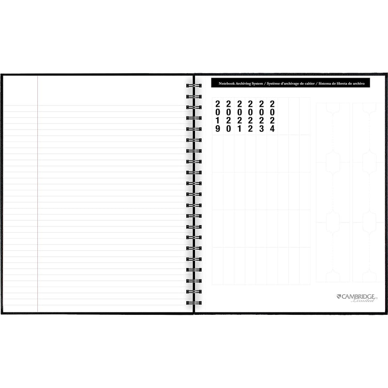 Cambridge 1-Subject Professional Notebook, 8.5" x 11", Wide Ruled, 96 Sheets, Black (06100)