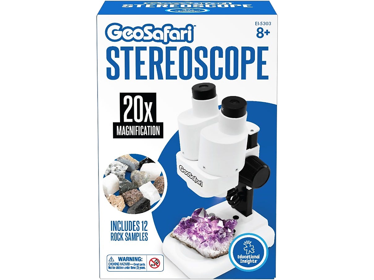 Educational Insights GeoSafari Stereoscope, White/Black (5303)