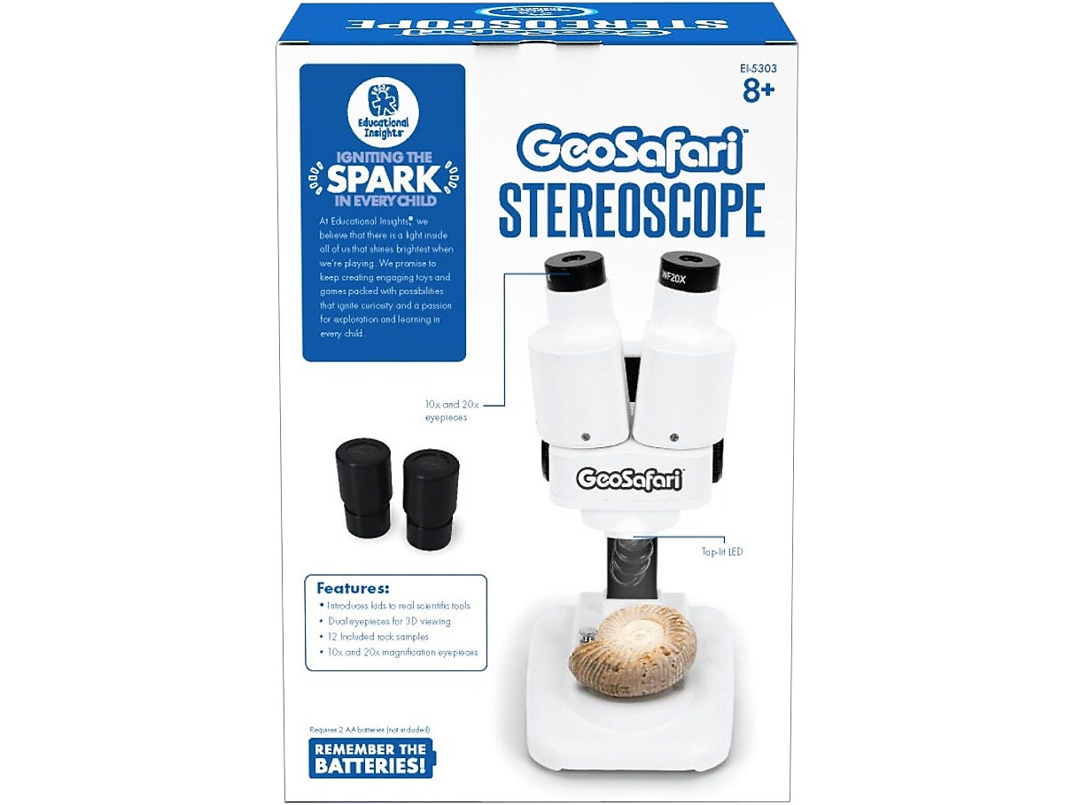 Educational Insights GeoSafari Stereoscope, White/Black (5303)