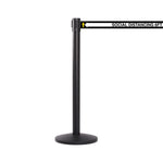 Queue Solutions QueueMaster 550 2" Nylon Crowd Control Belt Barrier, Black/White (QM550B-SD130)