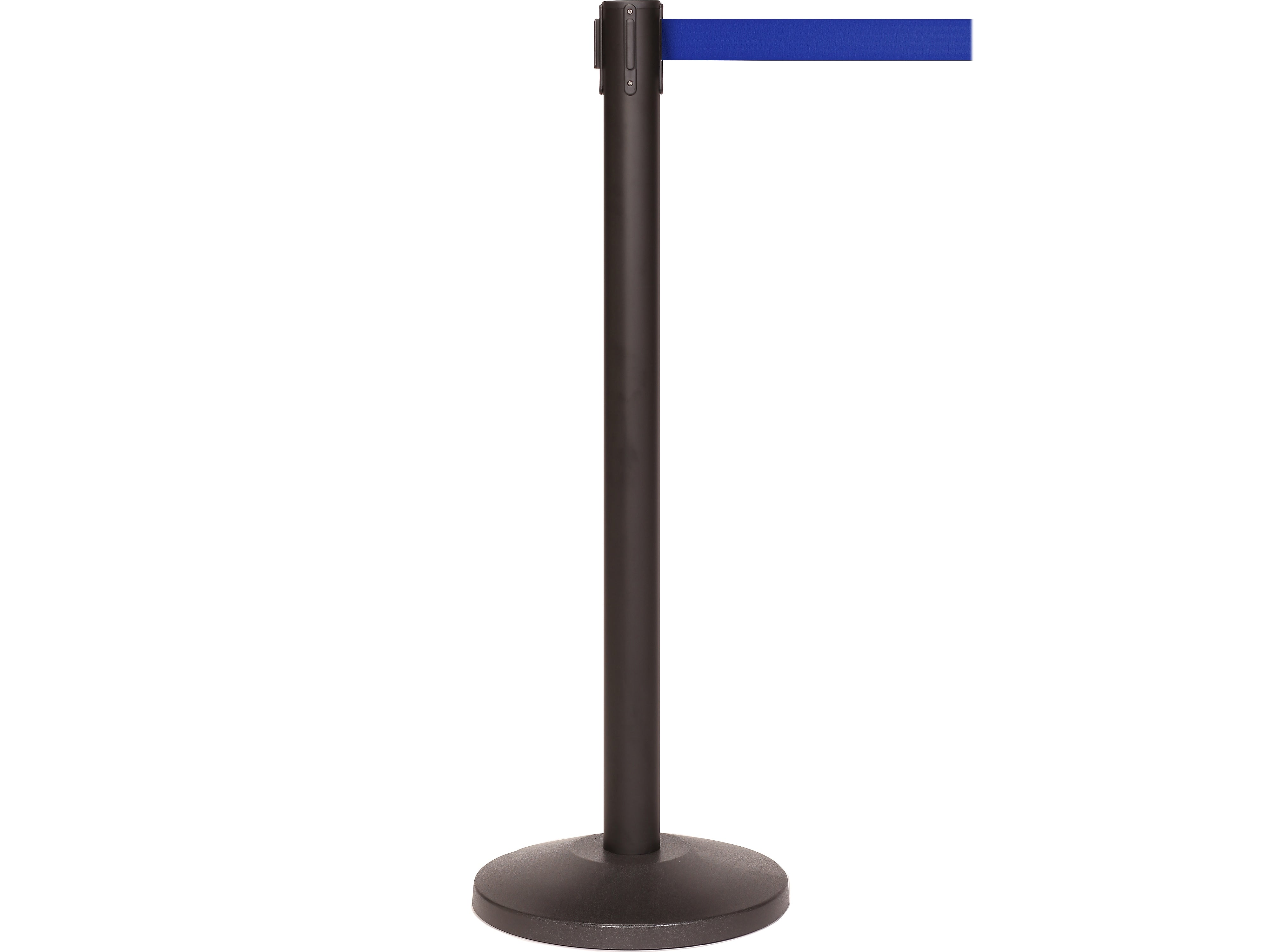 Queue Solutions QueueMaster 550 2" Nylon Crowd Control Belt Barrier, Black/Blue (QM550B-BL110)