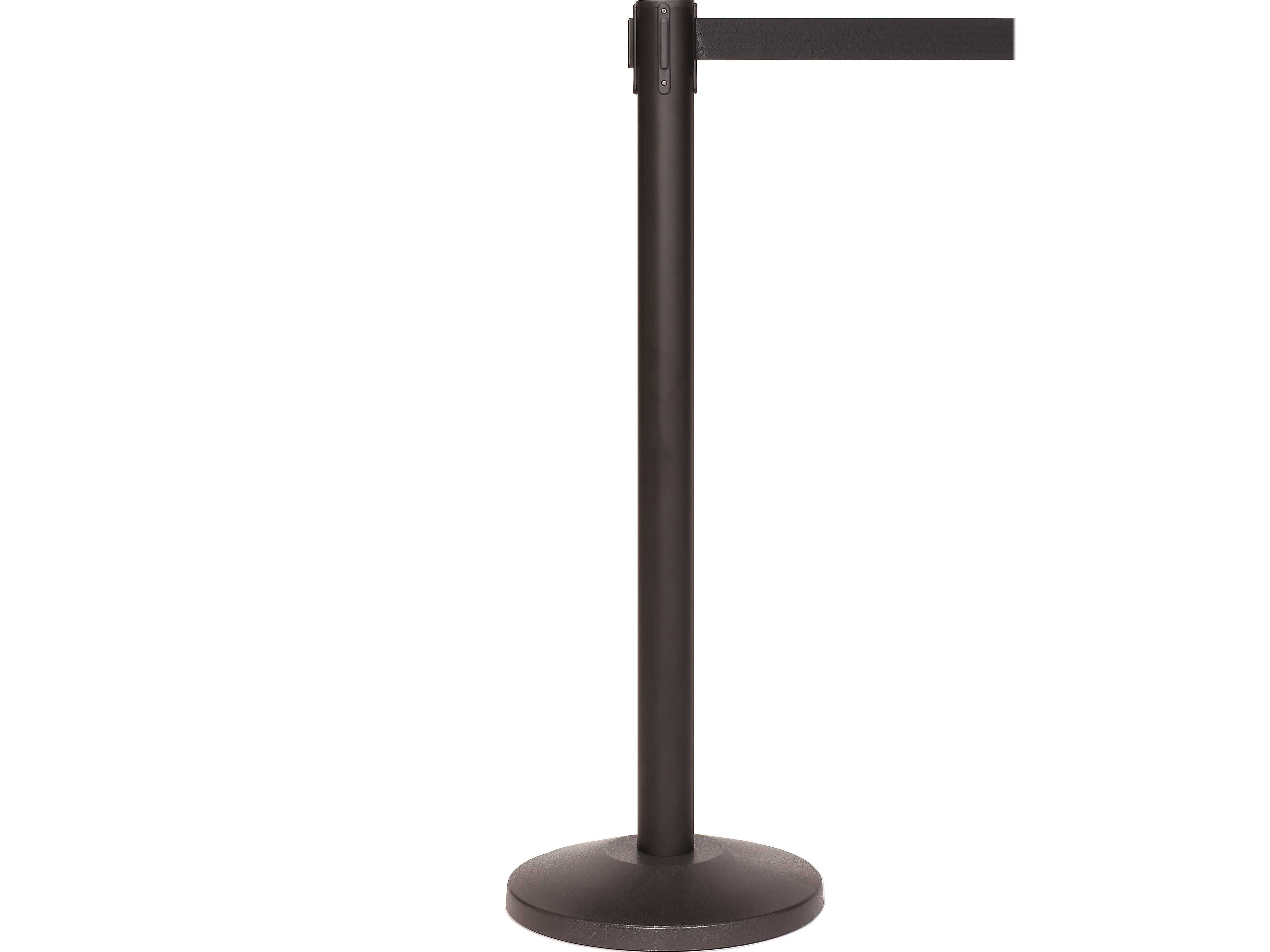 Queue Solutions QueueMaster 550 2" Nylon Crowd Control Belt Barrier, Black (QM550B-BK110)