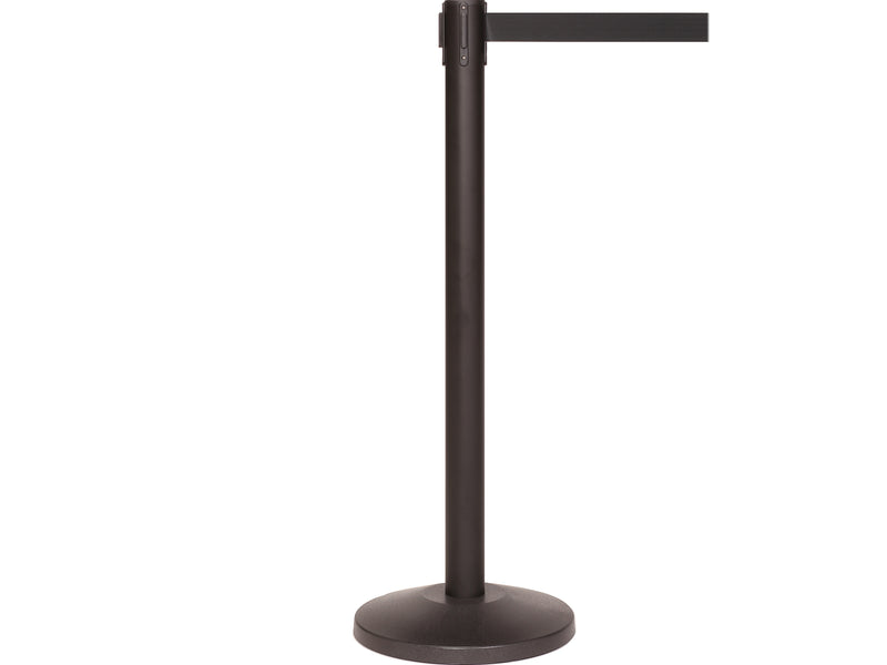 Queue Solutions QueueMaster 550 2" Nylon Crowd Control Belt Barrier, Black (QM550B-BK110)