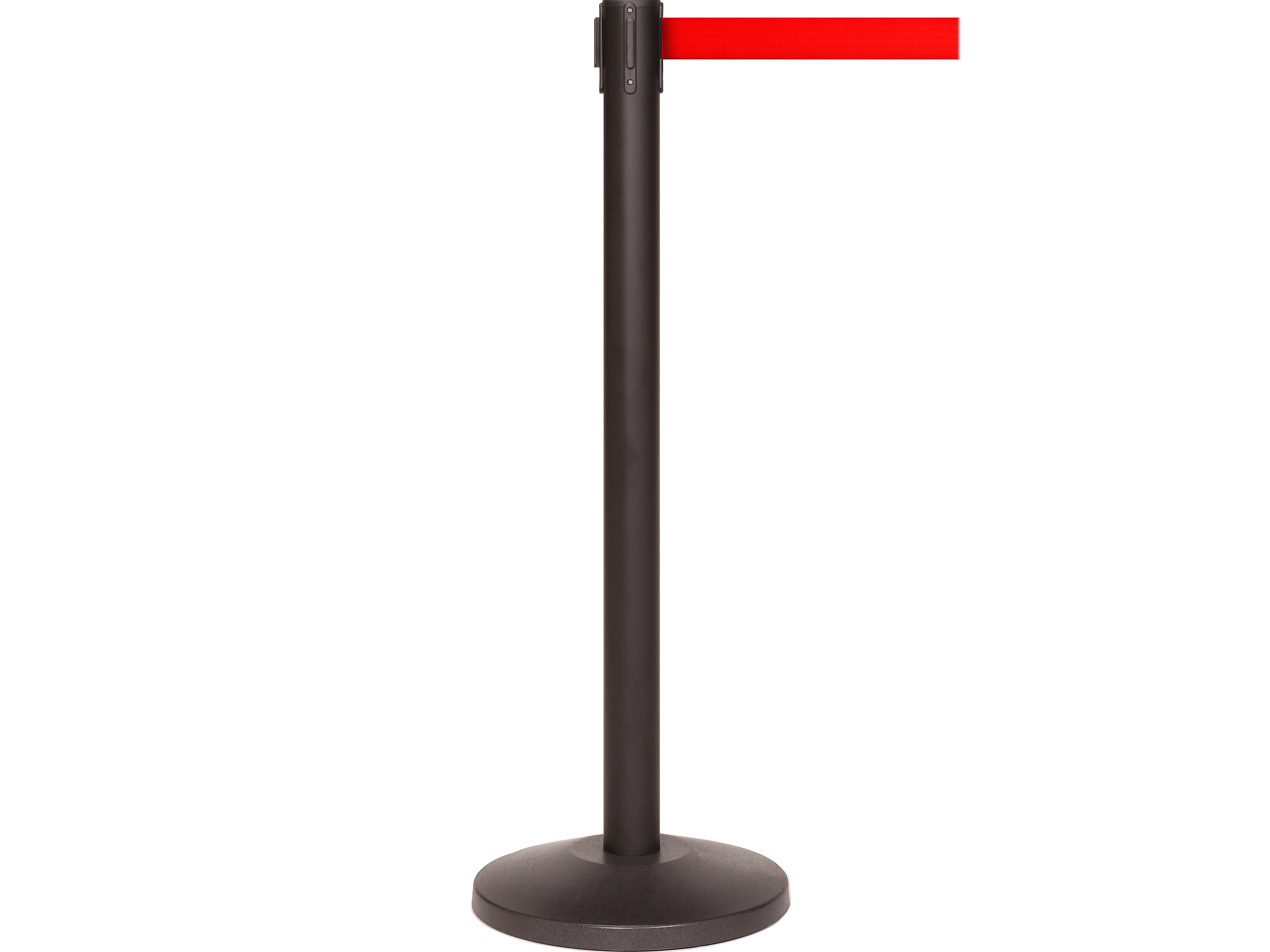 Queue Solutions QueueMaster 550 2" Nylon Crowd Control Belt Barrier, Black/Red (QM550B-RD110)