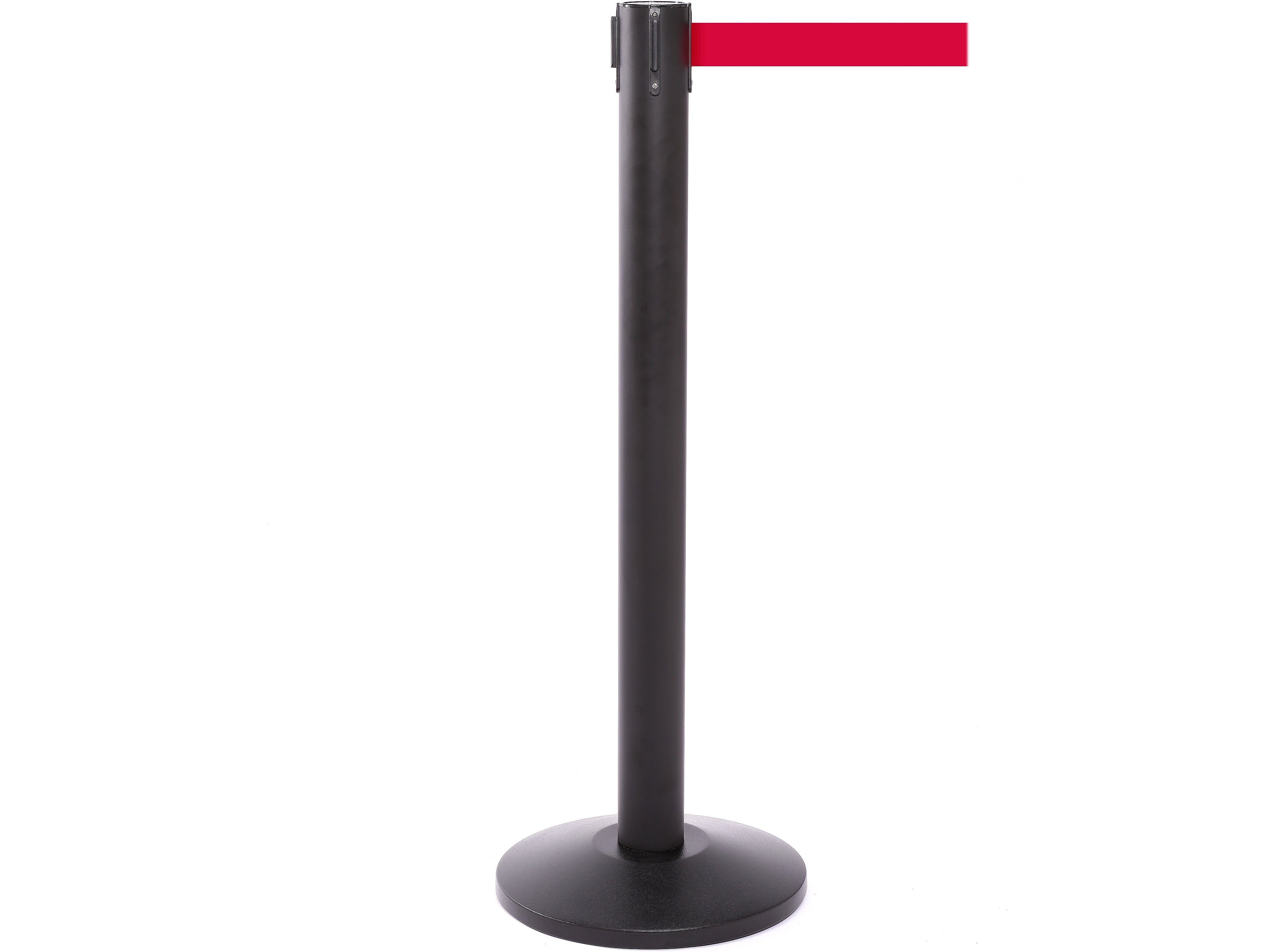 Queue Solutions QueuePro 300 2" Nylon Crowd Control Belt Barrier, Black/Red (PRO300B-RD160)