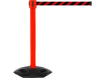 Queue Solutions WeatherMaster 335 2" Nylon Crowd Control Belt Barrier, Red/Black (WMR335R-RB350)