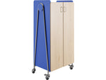 Safco Whiffle Typical 5 Mobile Storage Cabinet, 60"H x 30"W x 19.75"D, Spectrum Blue Wood (3925SBU)