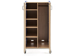 Safco Whiffle Typical 5 Mobile Storage Cabinet, 60"H x 30"W x 19.75"D, Spectrum Blue Wood (3925SBU)