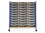 Safco Whiffle Typical 10 Mobile Storage Unit & Center, 48"H x 43.25"W x 19.75"D, Spectrum Blue Wood (3930SBU)