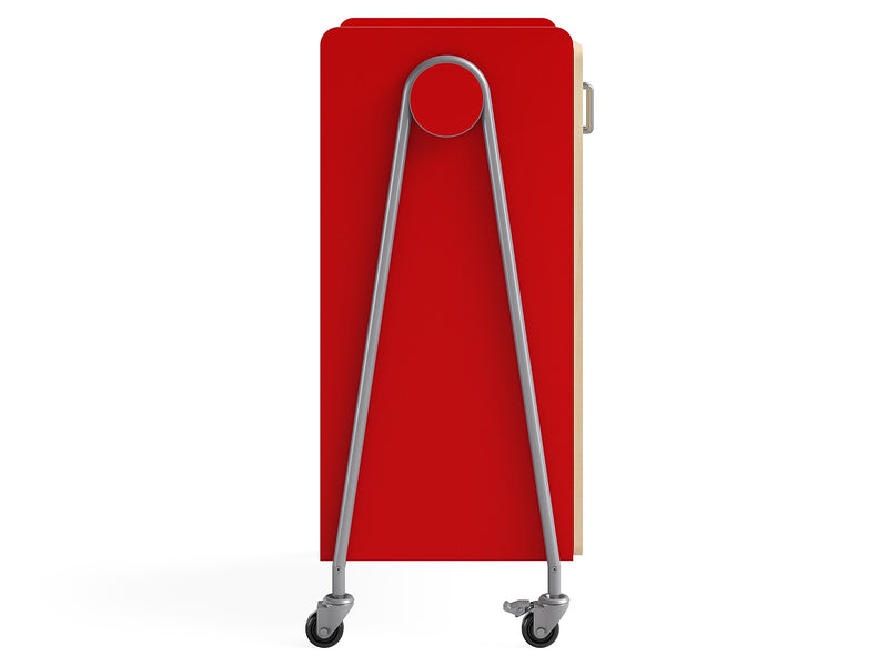 Safco Whiffle Typical 14 Mobile Storage Cabinet, 48"H x 30"W x 19.75"D, Red Wood (3934RED)