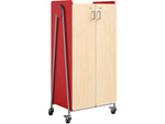 Safco Whiffle Typical 15 Mobile Storage Cabinet, 60"H x 30"W x 19.75"D, Red Mixed Materials (3935RED)