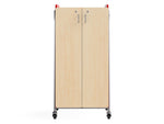 Safco Whiffle Typical 15 Mobile Storage Cabinet, 60"H x 30"W x 19.75"D, Red Mixed Materials (3935RED)