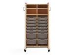 Safco Whiffle Typical 15 Mobile Storage Cabinet, 60"H x 30"W x 19.75"D, Red Mixed Materials (3935RED)